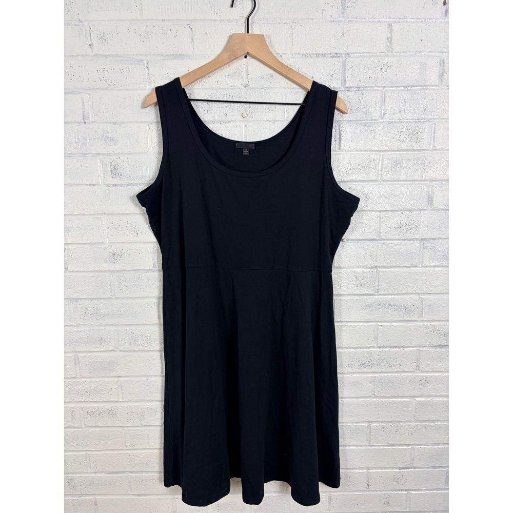 ATM Anthony Thomas Melillo Tank Dress Womens L Black Sleeveless Jersey A-Line